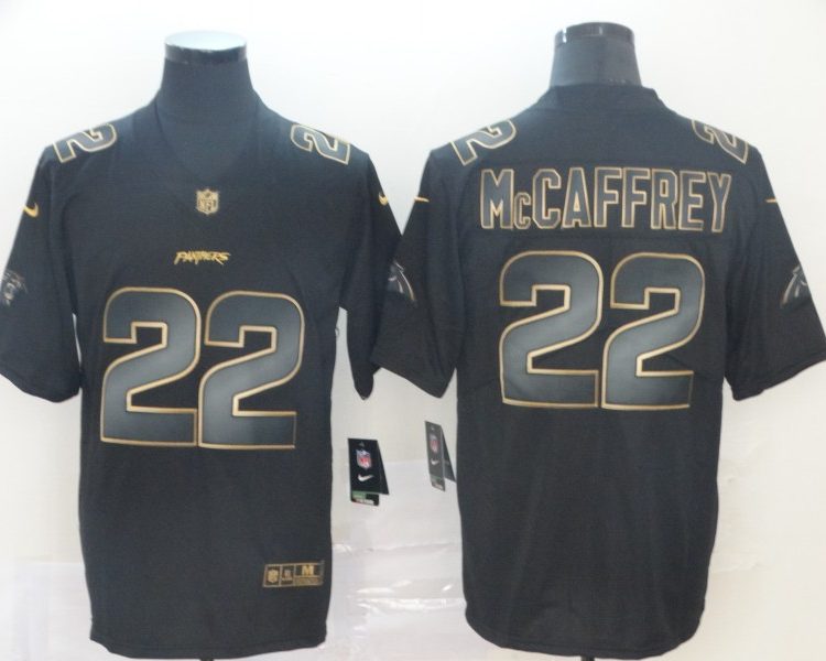 Men's Carolina Panthers Christian McCaffrey #22 Black Jersey
