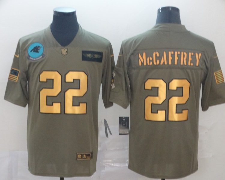 Men's Carolina Panthers Christian McCaffrey #22 Brown Alternate Jersey