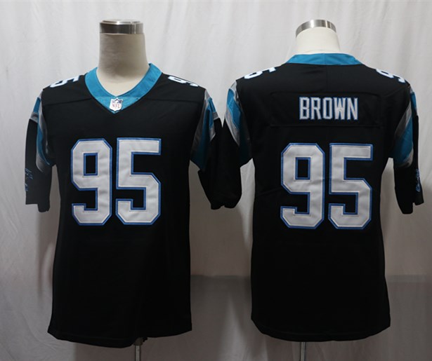 Men's Carolina Panthers Derrick Brown #95 Black Jersey