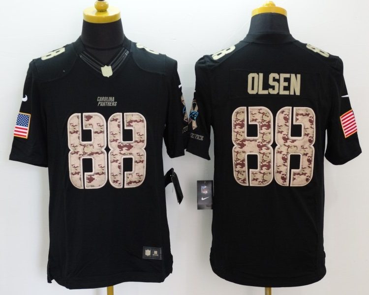 Men's Carolina Panthers Greg Olsen #88 Black Jersey