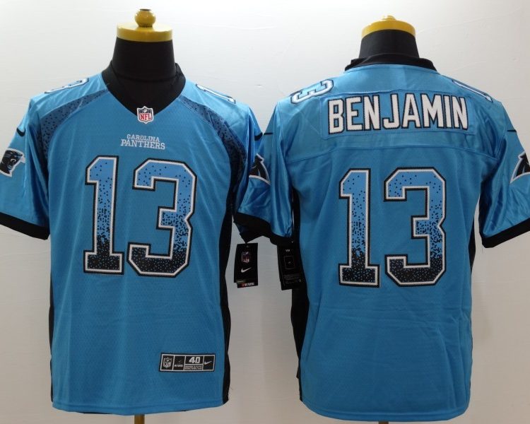 Men's Carolina Panthers Kelvin Benjamin #13 Blue Jersey