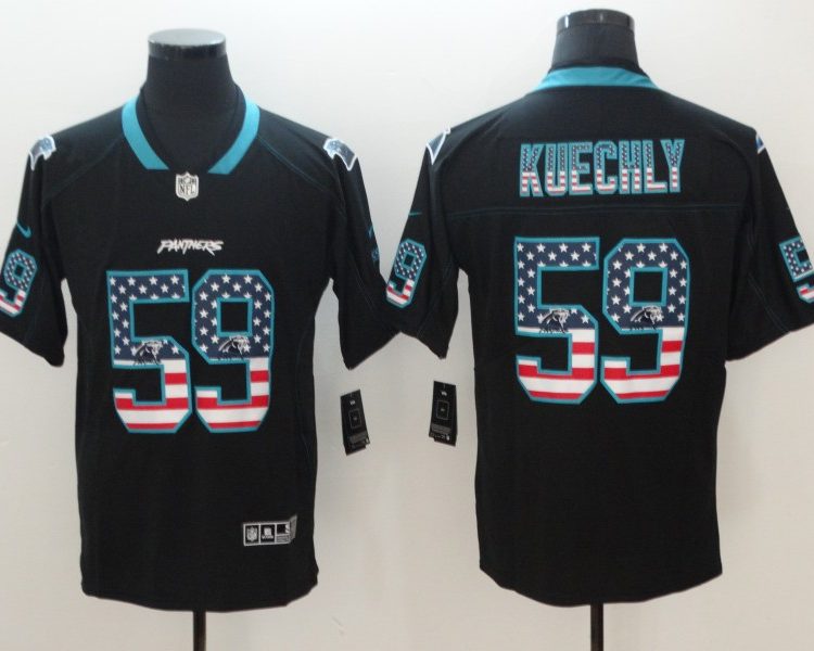 Men's Carolina Panthers Luke Kuechly #59 Black Authentic Jersey