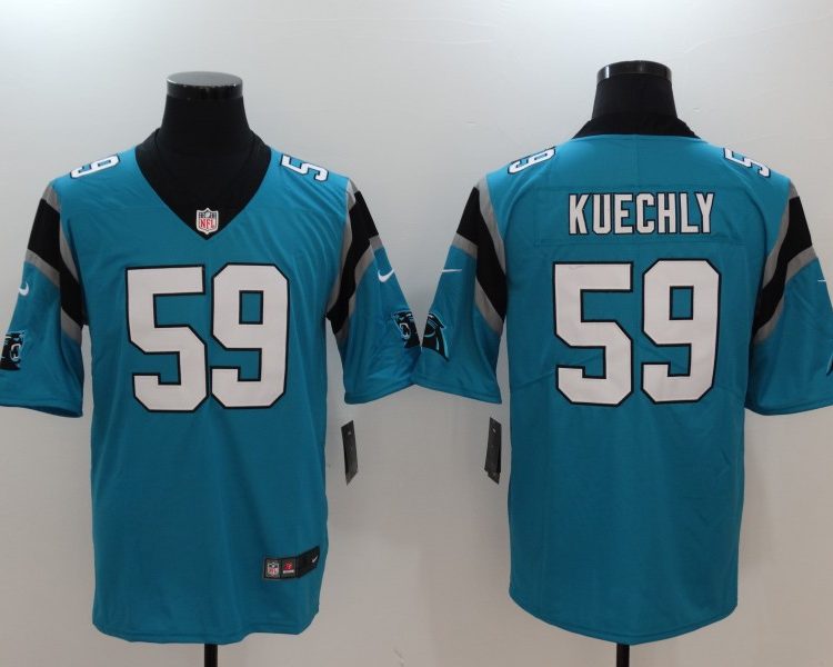 Men's Carolina Panthers Luke Kuechly #59 Blue Jersey