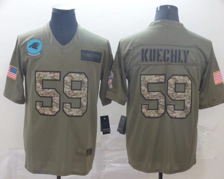Men's Carolina Panthers Luke Kuechly #59 Brown Alternate Jersey