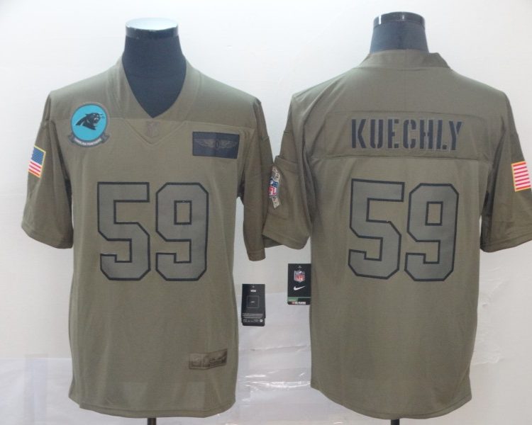 Men's Carolina Panthers Luke Kuechly #59 Brown Jersey