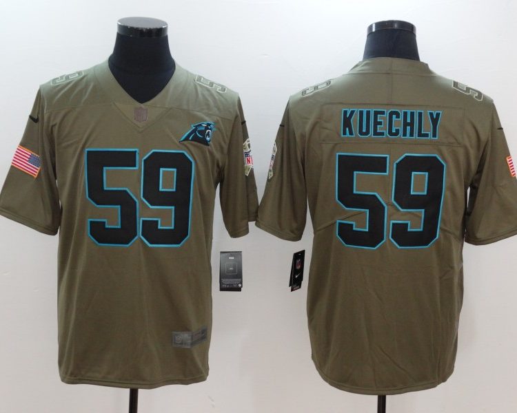 Men's Carolina Panthers Luke Kuechly #59 Brown Jersey