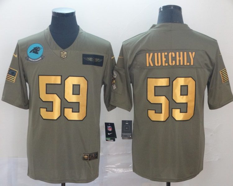 Men's Carolina Panthers Luke Kuechly #59 Brown Jersey