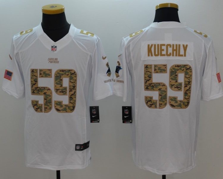 Men's Carolina Panthers Luke Kuechly #59 White Jersey
