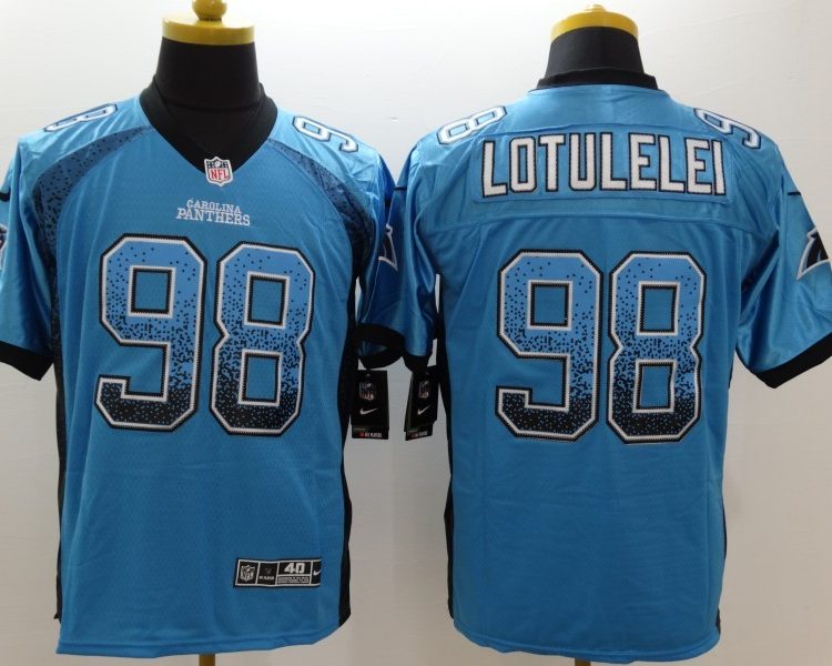 Men's Carolina Panthers Star Lotulelei #98 Blue Jersey