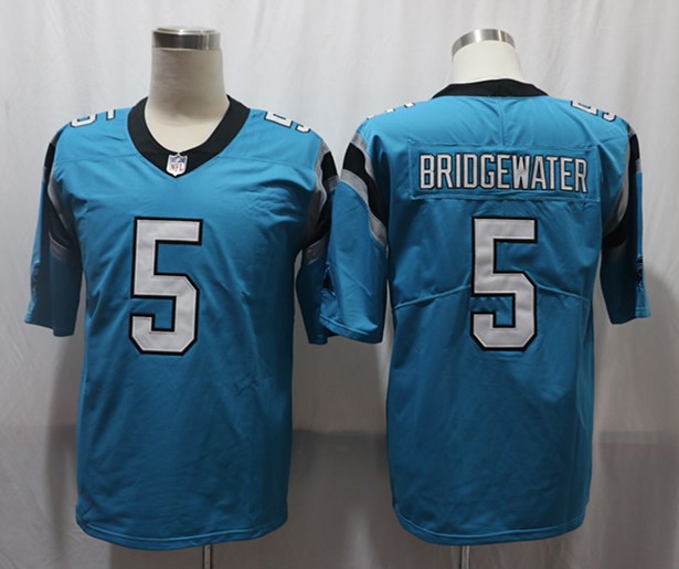 Men's Carolina Panthers Teddy Bridgewater #5 Blue Jersey