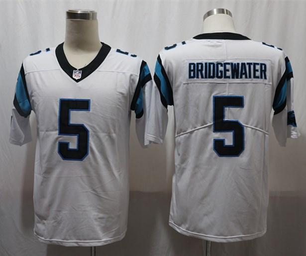 Men's Carolina Panthers Teddy Bridgewater #5 White Jersey