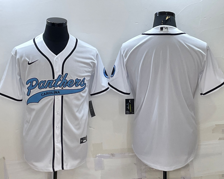 Men's Carolina Panthers White Blank Jersey