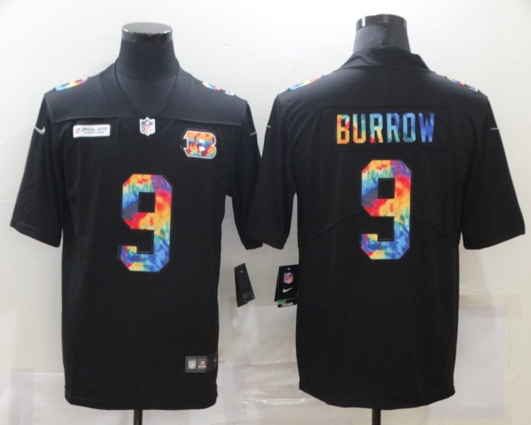 Men's Cincinnati Bengals #9 Joe Burrow Black Jersey