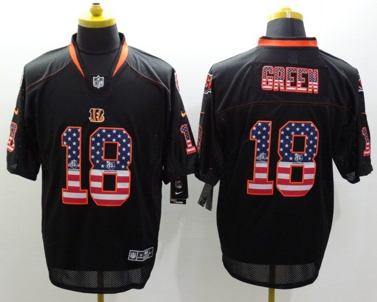 Men's Cincinnati Bengals A.J. Green #18 Black Jersey