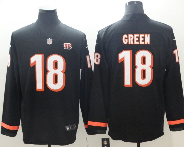 Men's Cincinnati Bengals A.J. Green #18 Black Jersey