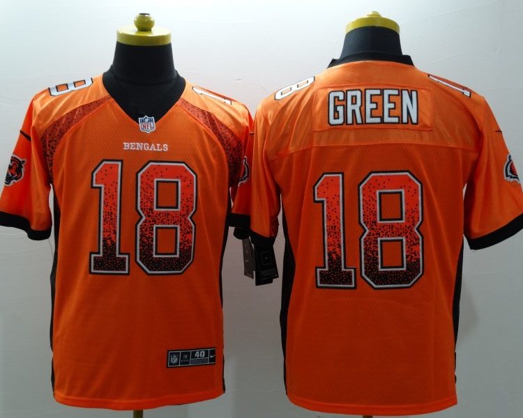 Men's Cincinnati Bengals A.J. Green #18 Orange Jersey