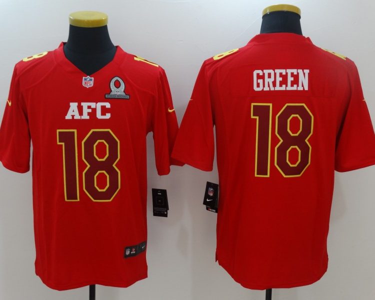 Men's Cincinnati Bengals A.J. Green #18 Red Jersey