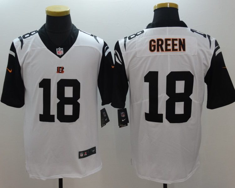 Men's Cincinnati Bengals A.J. Green #18 White Jersey