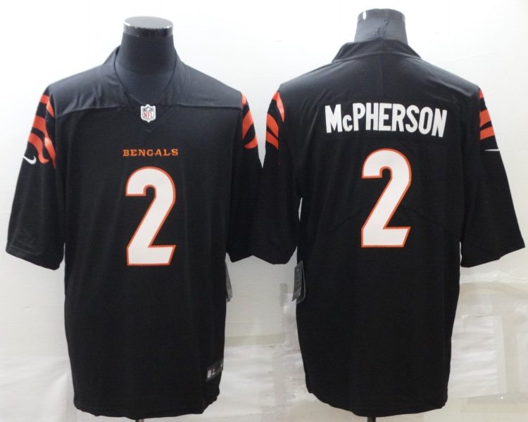 Men's Cincinnati Bengals Evan McPherson #2 Black Jersey