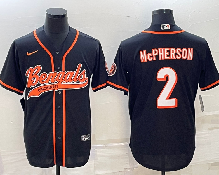 Men's Cincinnati Bengals Evan McPherson #2 Black Jersey