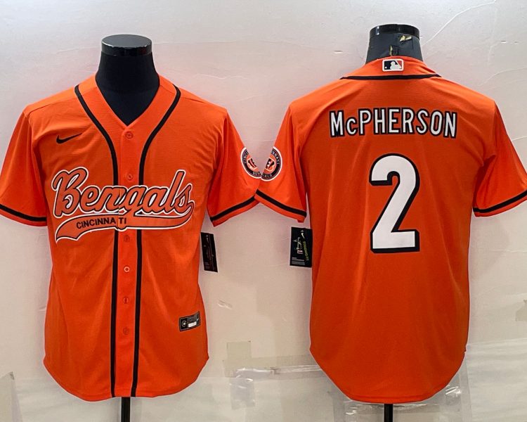 Men's Cincinnati Bengals Evan McPherson #2 Orange Jersey