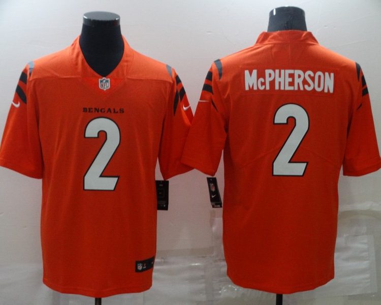 Men's Cincinnati Bengals Evan McPherson #2 Orange Jersey