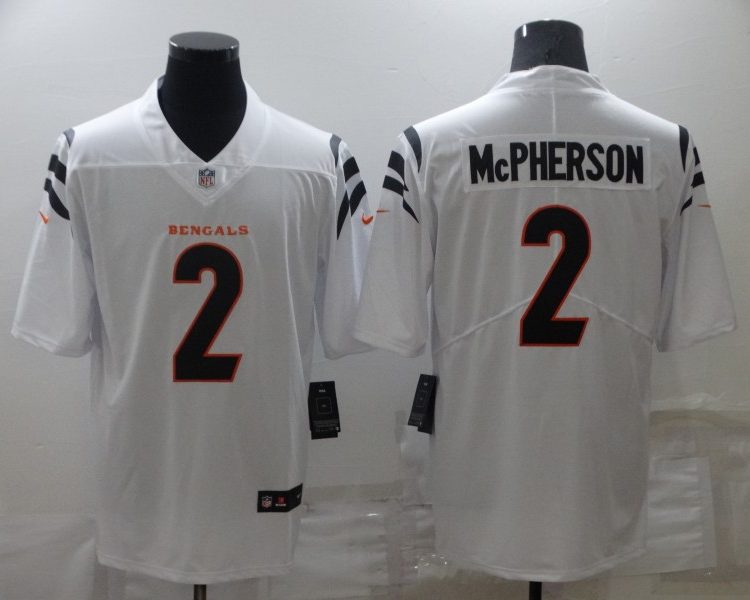 Men's Cincinnati Bengals Evan McPherson #2 White Jersey
