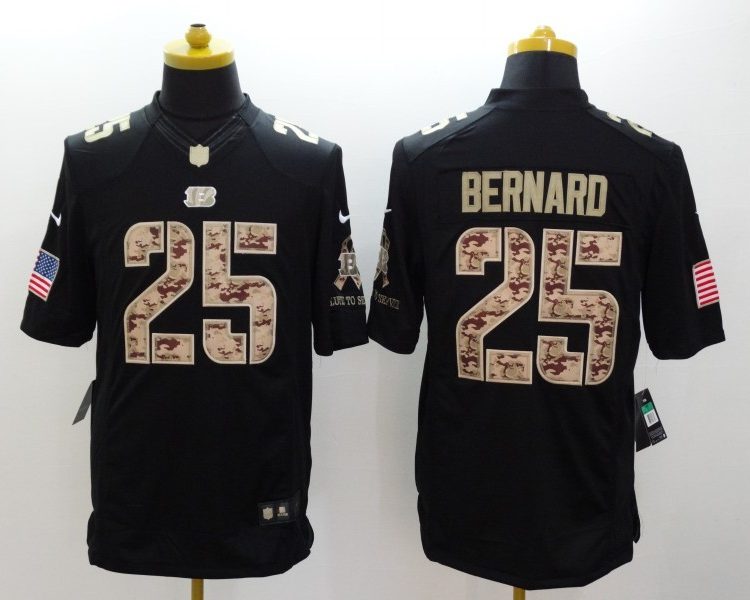 Men's Cincinnati Bengals Giovanni Bernard #25 Black Jersey