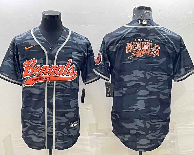 Men's Cincinnati Bengals Grey Camouflage Jersey