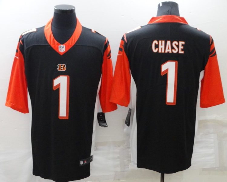 Men's Cincinnati Bengals Ja'Marr Chase #1 Black Alternate Jersey