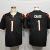 Men's Cincinnati Bengals Ja'Marr Chase #1 Black Jersey
