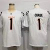 Men's Cincinnati Bengals Ja'Marr Chase #1 White Jersey