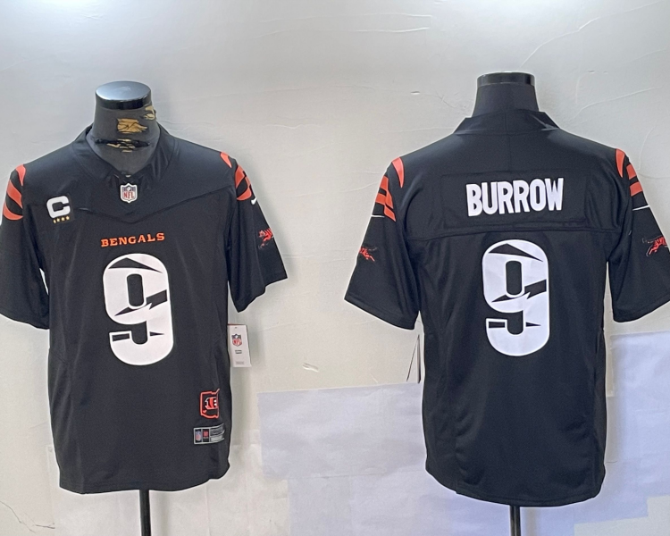 Men's Cincinnati Bengals Joe Burrow #9 Black Vapor F.U.S.E. Limited Jersey