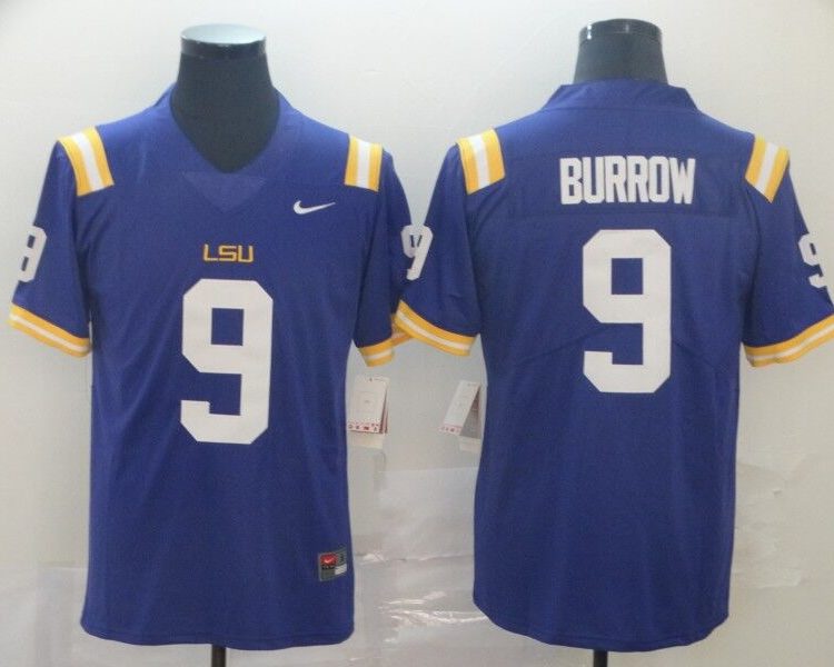 Men's Cincinnati Bengals Joe Burrow #9 Purple Jersey