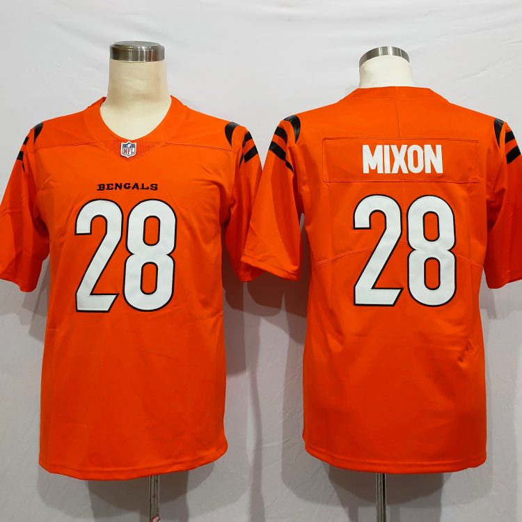 Men's Cincinnati Bengals Joe Mixon #28 Orange Alternate Jersey