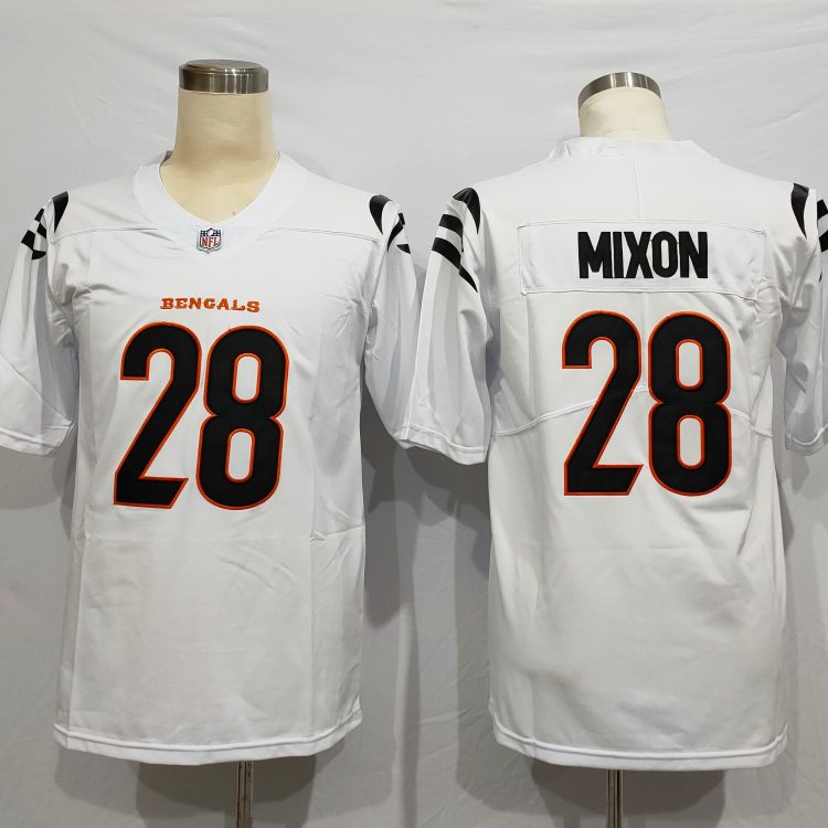 Men's Cincinnati Bengals Joe Mixon #28 White Jersey