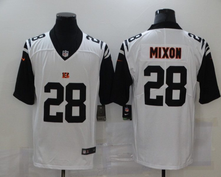 Men's Cincinnati Bengals Joe Mixon #28 White Jersey