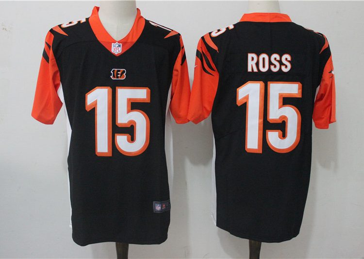 Men's Cincinnati Bengals John Ross #15 Black Jersey