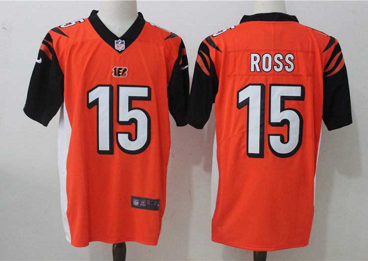 Men's Cincinnati Bengals John Ross #15 Orange Jersey