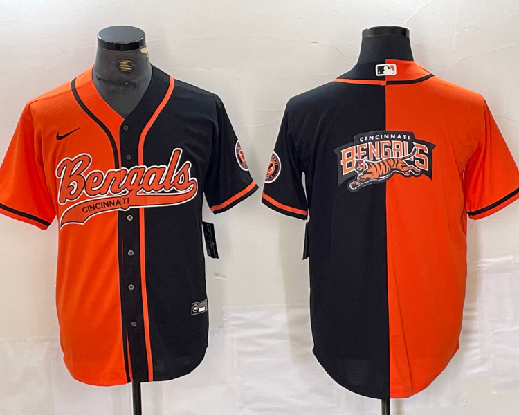 Men's Cincinnati Bengals Orange/Black Jersey Joint Edition