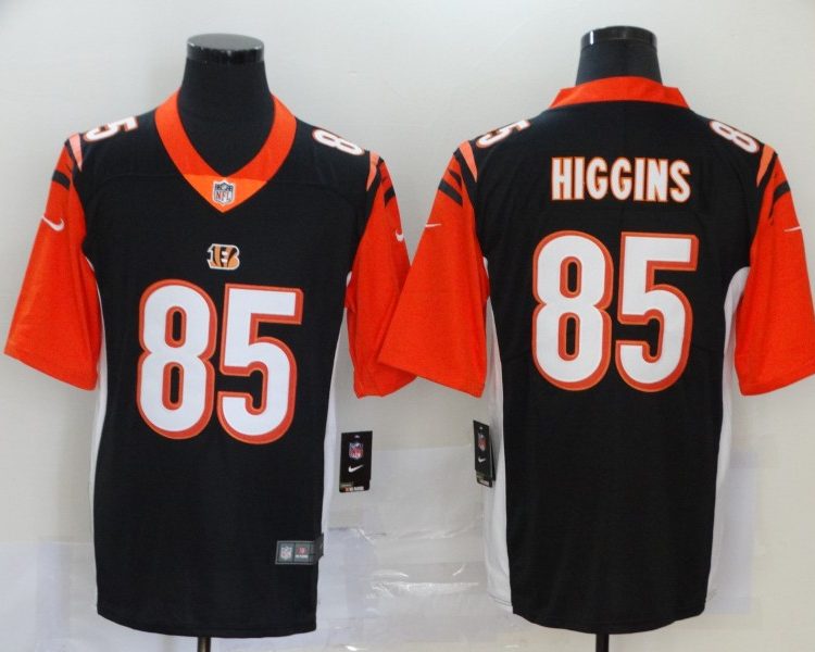 Men's Cincinnati Bengals Tee Higgins #85 Black Jersey