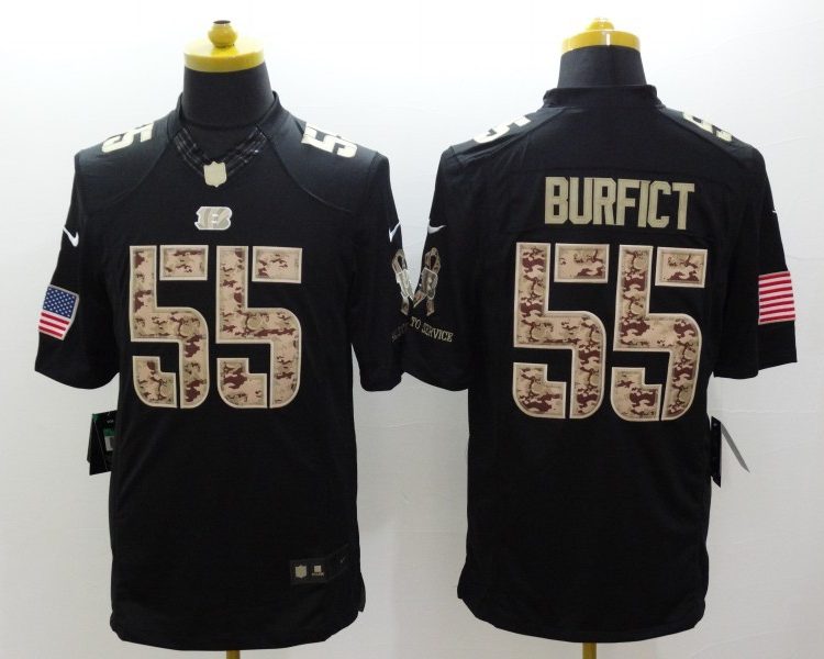 Men's Cincinnati Bengals Vontaze Burfict #55 Black Jersey