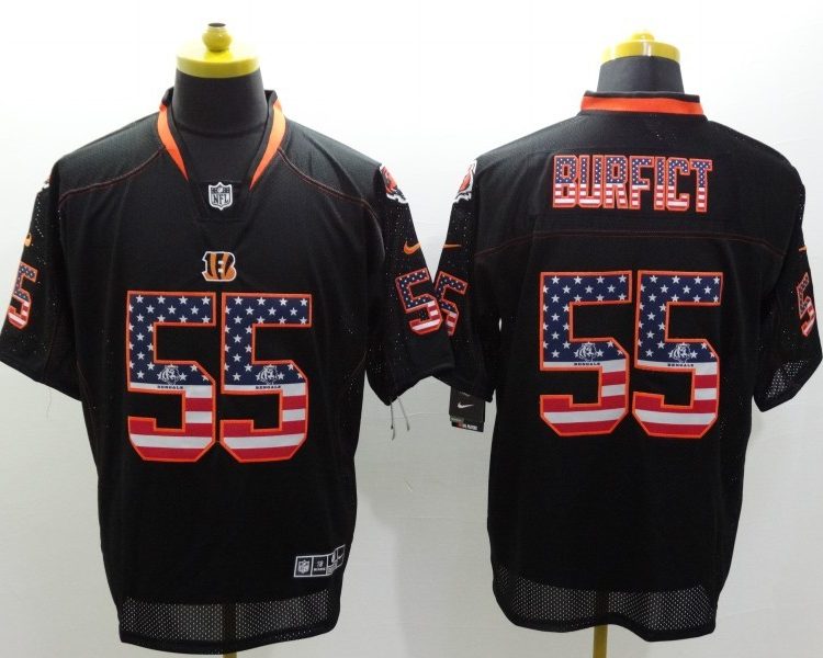 Men's Cincinnati Bengals Vontaze Burfict #55 Black Jersey