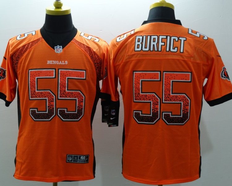 Men's Cincinnati Bengals Vontaze Burfict #55 Orange Jersey
