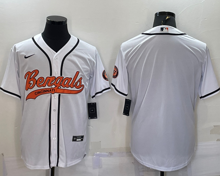 Men's Cincinnati Bengals White Blank Jersey