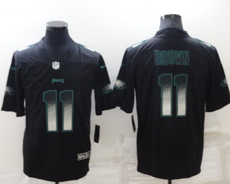 Men's Philadelphia Eagles #11 A.J. Brown Black Jersey