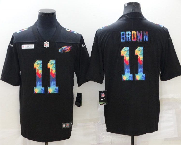 Men's Philadelphia Eagles A.J. Brown #11 Black Alternate Jersey
