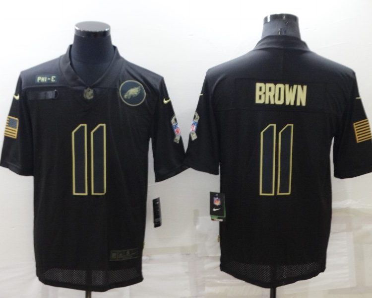 Men's Philadelphia Eagles A.J. Brown #11 Black Jersey