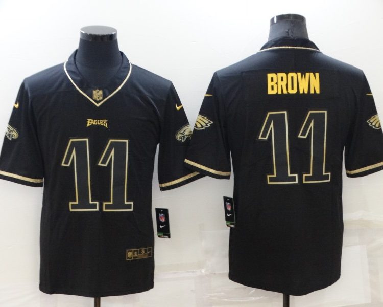 Men's Philadelphia Eagles A.J. Brown #11 Black Jersey