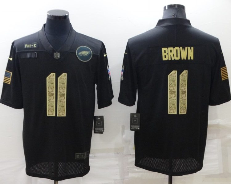 Men's Philadelphia Eagles A.J. Brown #11 Black Jersey